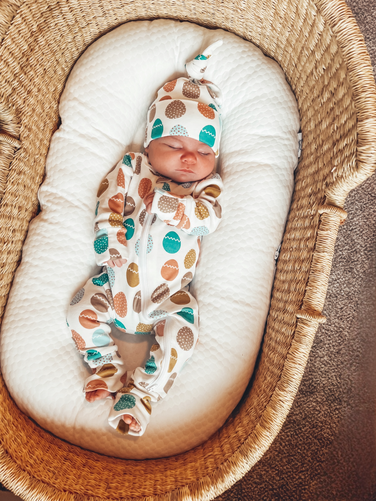 Easter Egg Hunt / Organic 2-Way Zip Romper