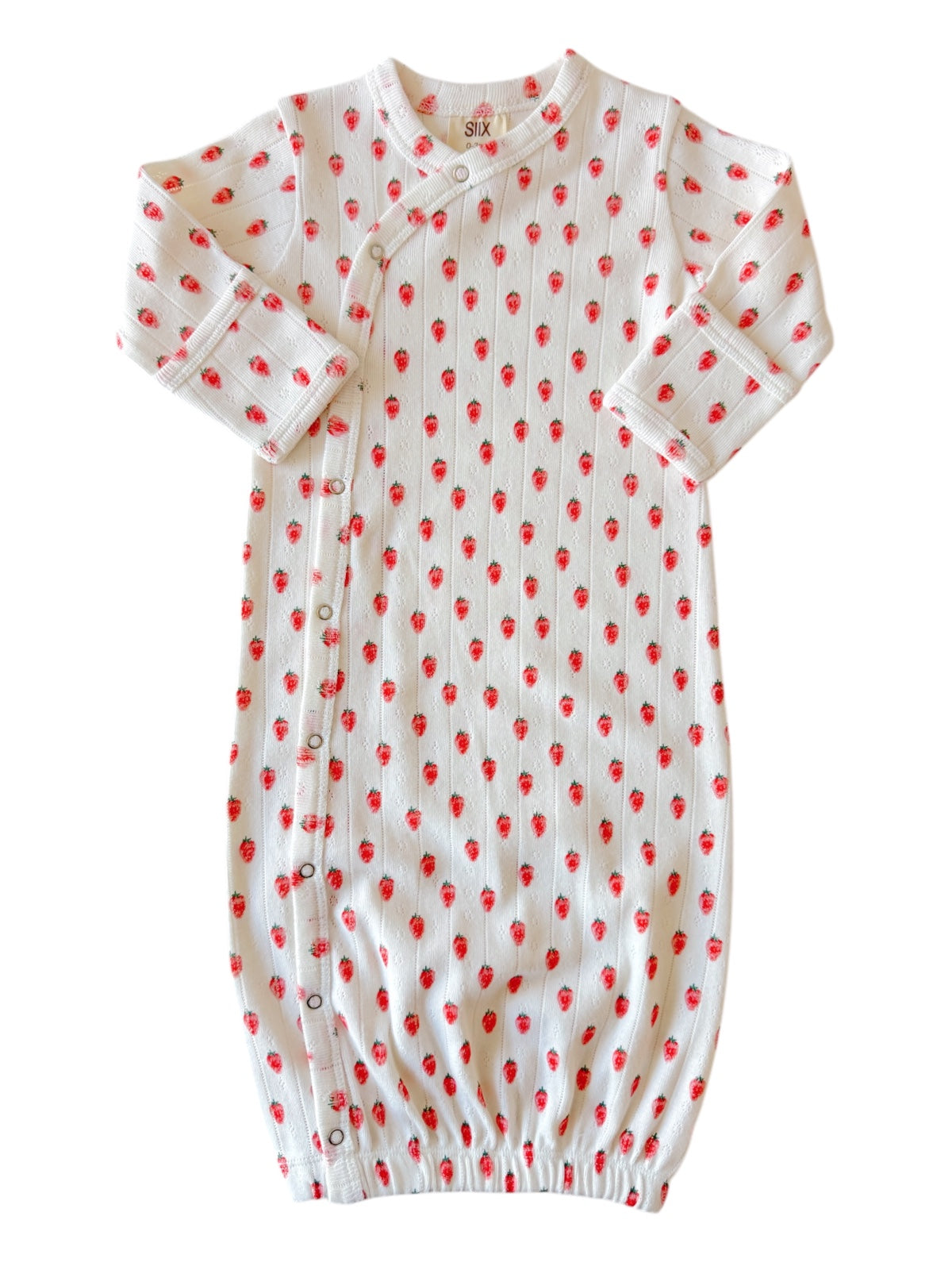 White Strawberry / Organic Pointelle Gown