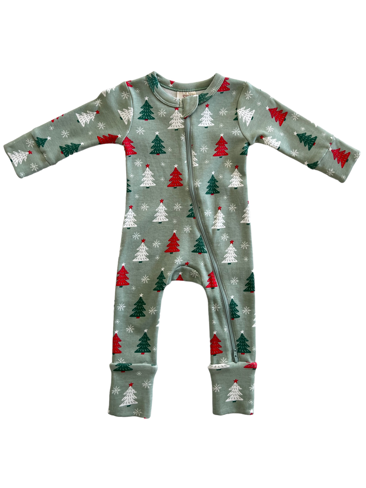 Christmas Trees / Organic 2-Way Zip Romper