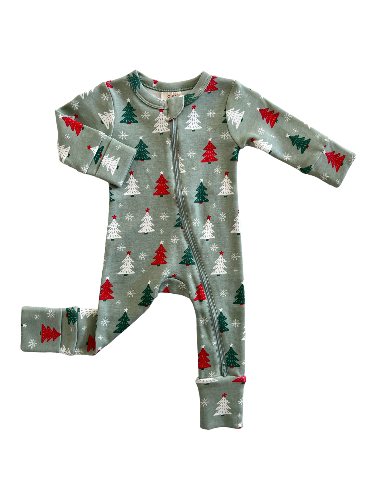 Christmas Trees / Organic 2-Way Zip Romper