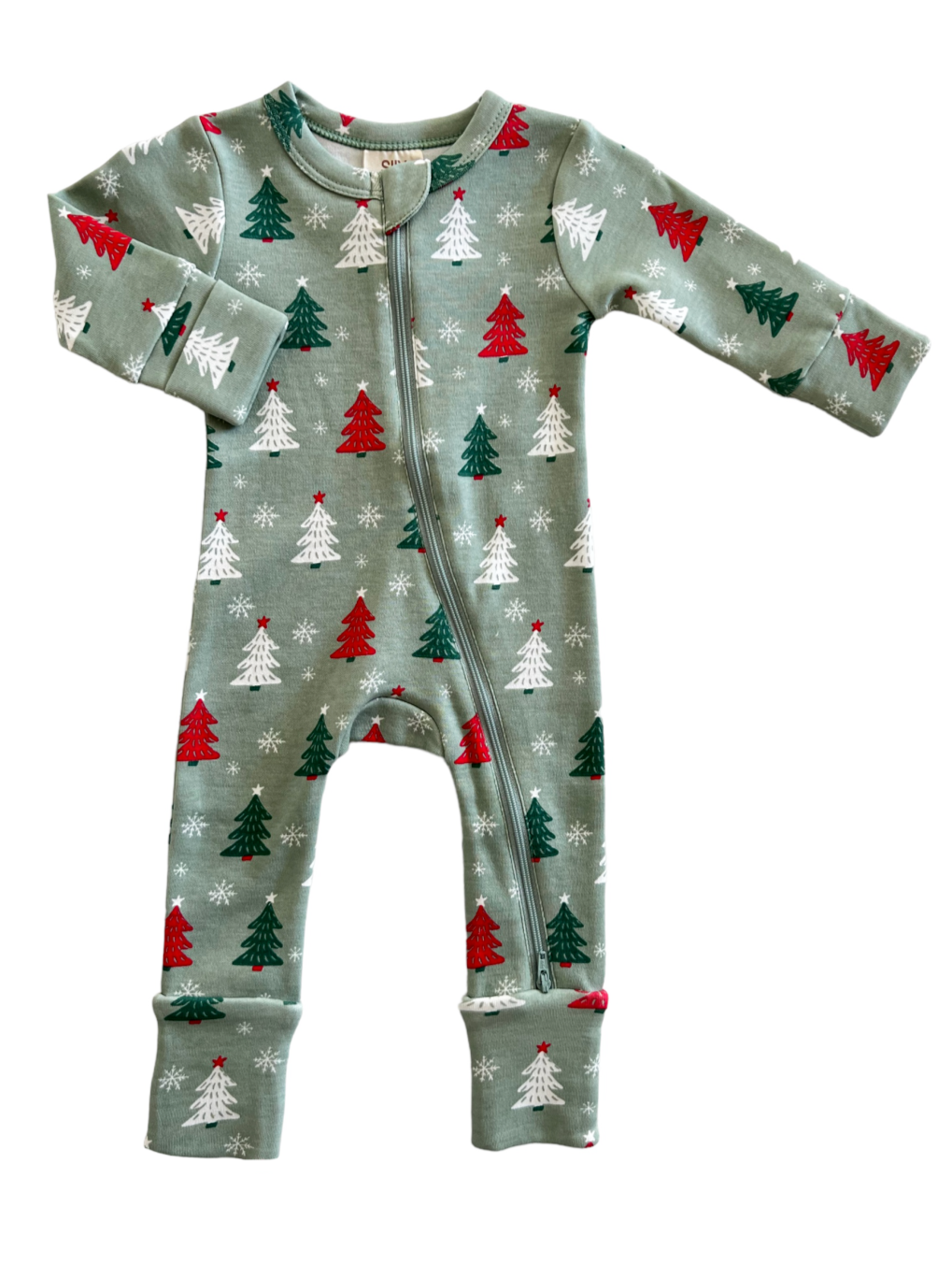 Christmas Trees / Organic 2-Way Zip Romper